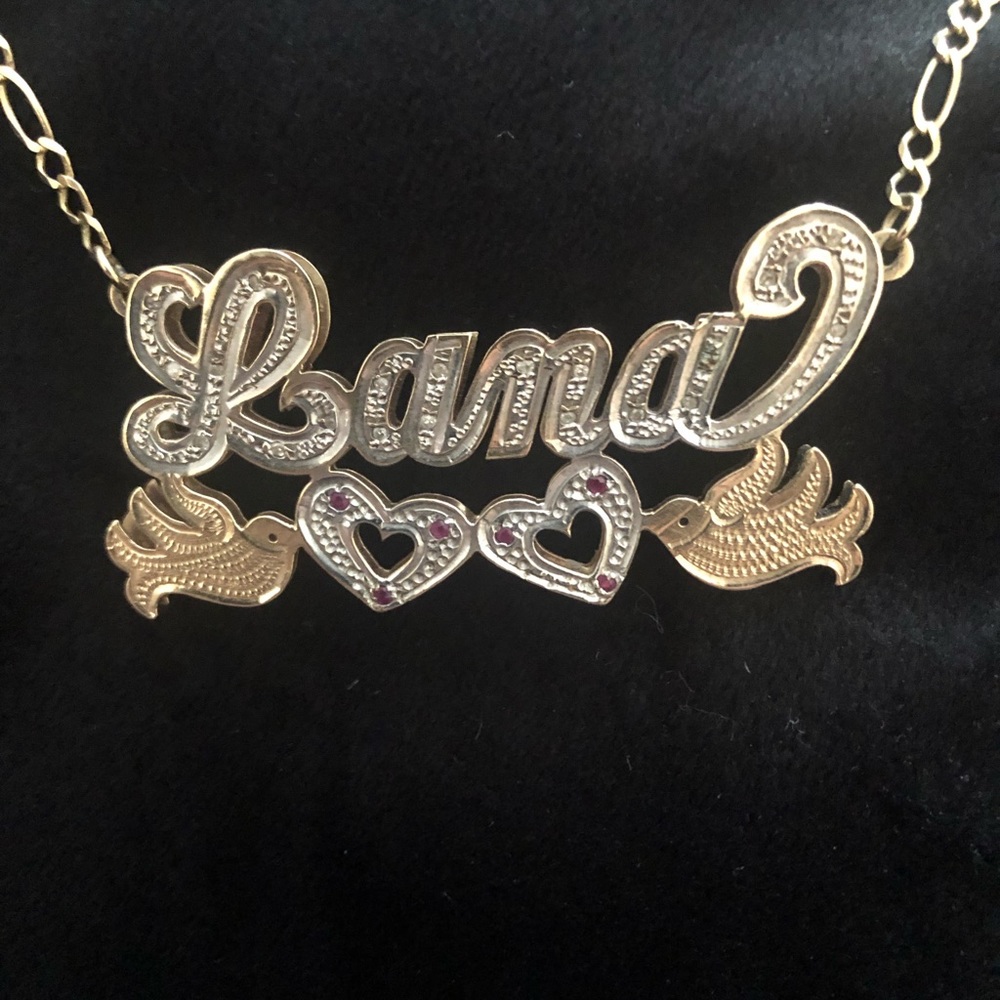Personalized double plated 3D name necklace